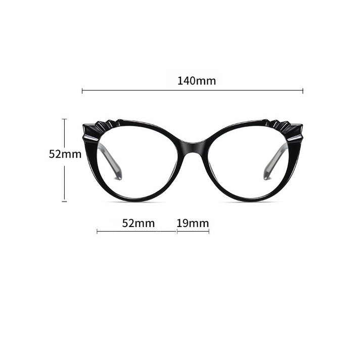 Reven Jate Women's Eyeglasses 3510 Tr-90 Cat Eye Full Rim Flexible Full Rim Reven Jate   