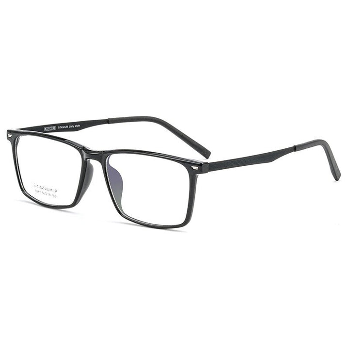 Reven Jate Men's Full Rim Square Titanium Eyeglasses 8881 Full Rim Reven Jate   