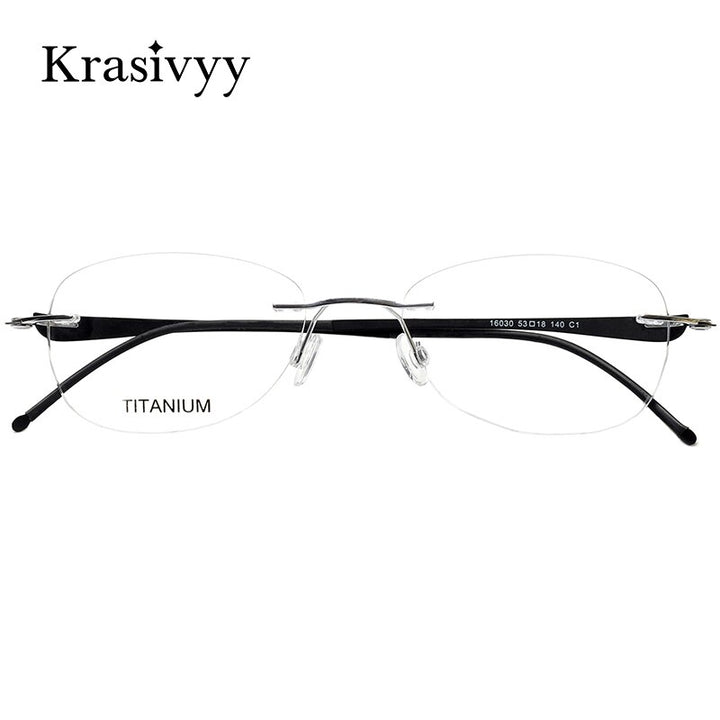 Krasivyy Women's Rimless Oval Titanium Screwless Eyeglasses Kr16030 Rimless Krasivyy   