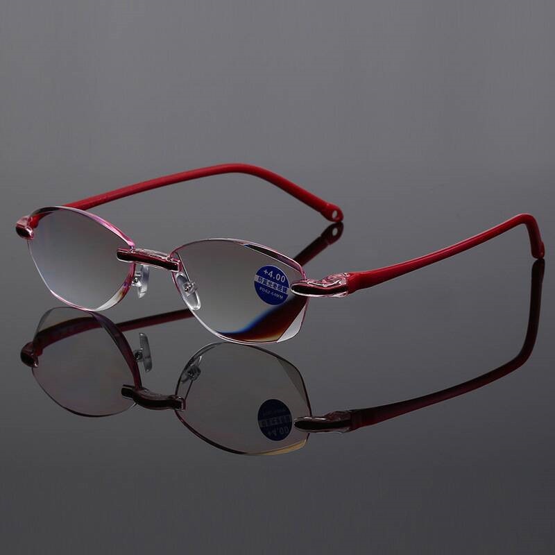 Elbru Anti Blue Ray Reading Glasses Women Diamond Cutting Hyperopia Glasses +0 +1.0 +1.5 +2.0 +2.5 +3.0 +3.5 + 4.0 Reading Glasses Elbru   