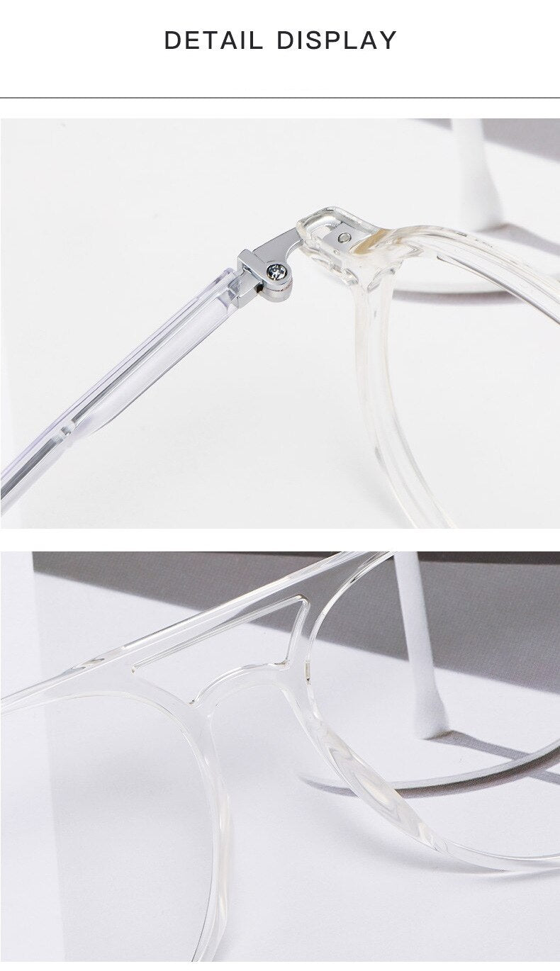 Yimaruili Unisex Full Rim TR 90 Resin Double Bridge Frame Eyeglasses 6537 Full Rim Yimaruili Eyeglasses   