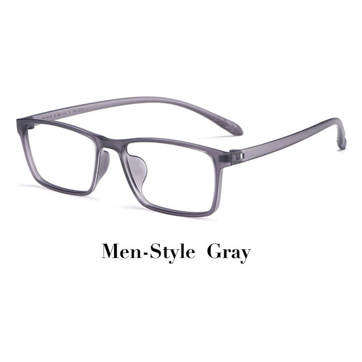 Hotochki Unisex Full Rim TR-90 Resin Frame Eyeglasses X1x2 Full Rim Hotochki MenStyle-Gray  