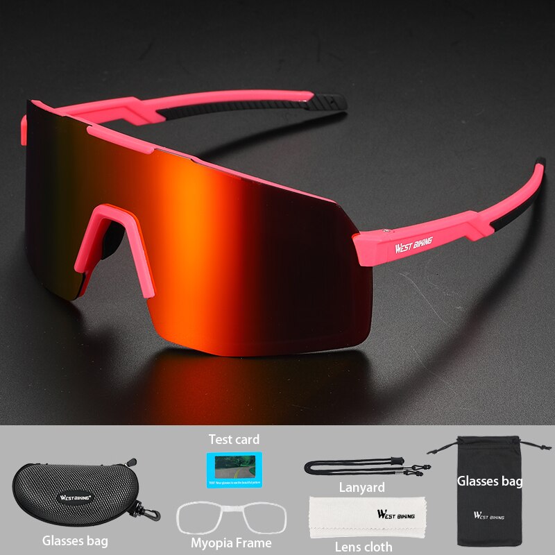 West Biking Unisex Full Rim Acetate Polarized Sport Sunglasses YP0703135 Sunglasses West Biking Polarized Porange China 