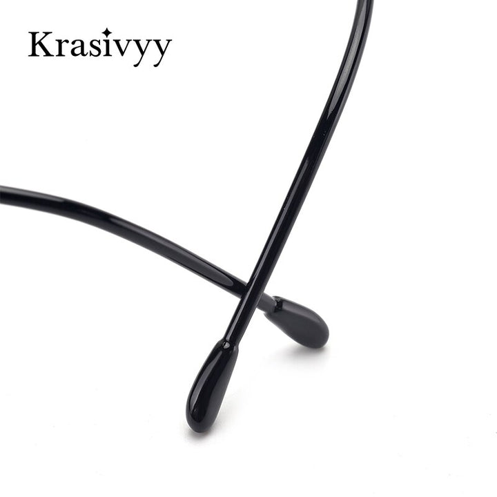Krasivyy Women's Rimless Round Titanium Eyeglasses Kr619 Rimless Krasivyy   