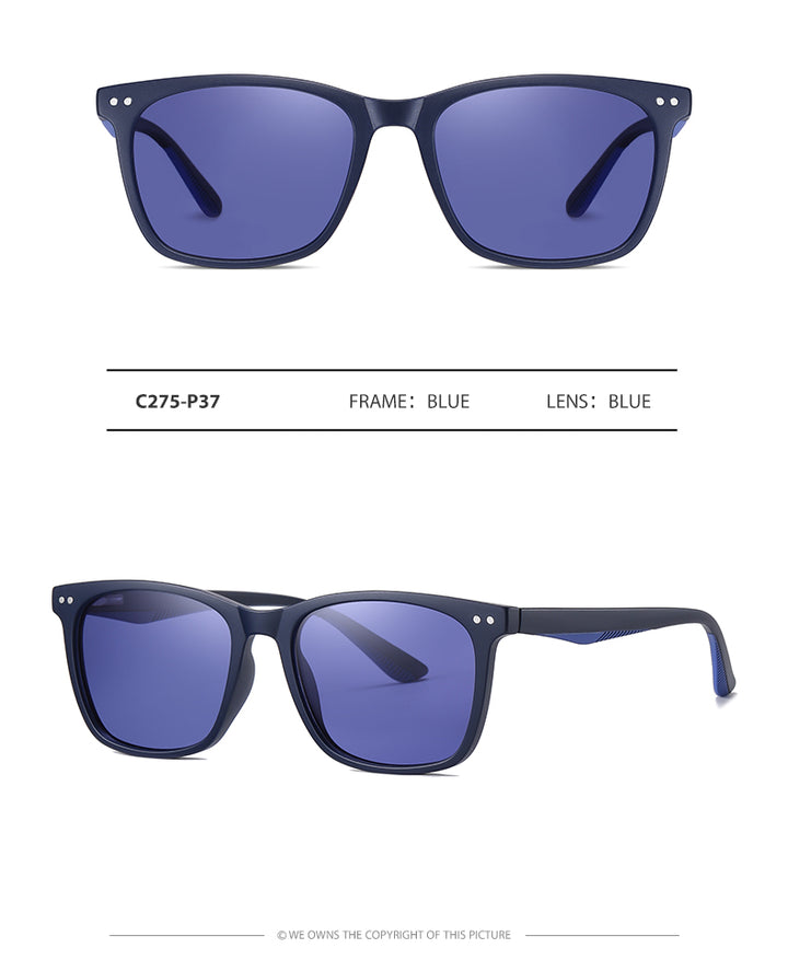 Lm Unisex Full Rim Square TR 90 Titanium Frame Polarized Sunglasses WLM3399 Sunglasses Lm   