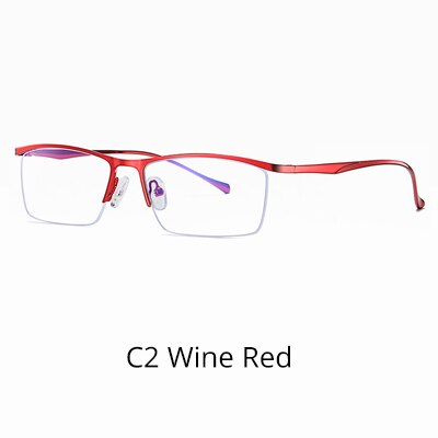 Ralferty Men's Eyeglasses Anti Blue Light Anti-Glare D5910 Anti Blue Ralferty C2 Wine Red  