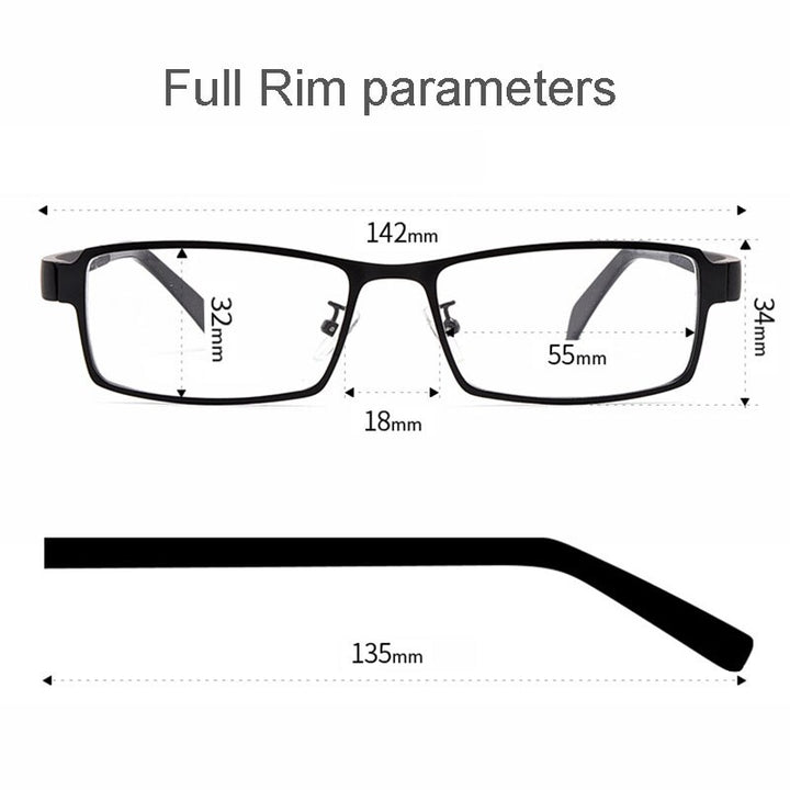 Hotochki Men's Full/Semi Rim Alloy Frame Eyeglasses D849/D845 Semi Rim Hotochki   