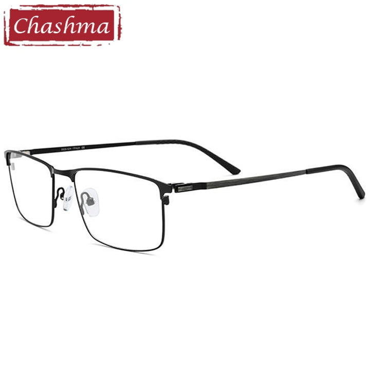 Unisex Alloy Titanium Full Rim Frame Eyeglasses Model 9847 Full Rim Chashma Black  