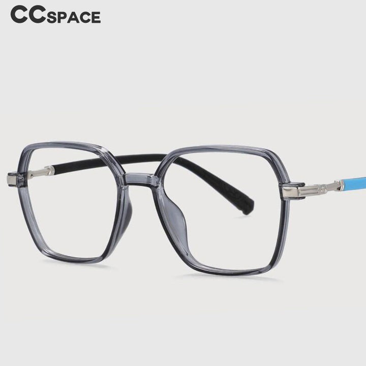 CCSpace Children's Unisex Full Rim Square Tr 90 Titanium Frame Eyeglasses 53970 Full Rim CCspace   