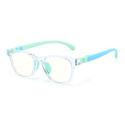 Ralferty Children's Eyeglasses Flexible Anti-glare Anti Blue Light M8509 Anti Blue Ralferty C2 Cyan  