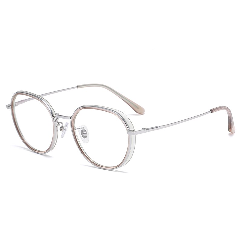Reven Jate Unisex Eyeglasses 3094 Pure Titanium Round Frame Reven Jate   