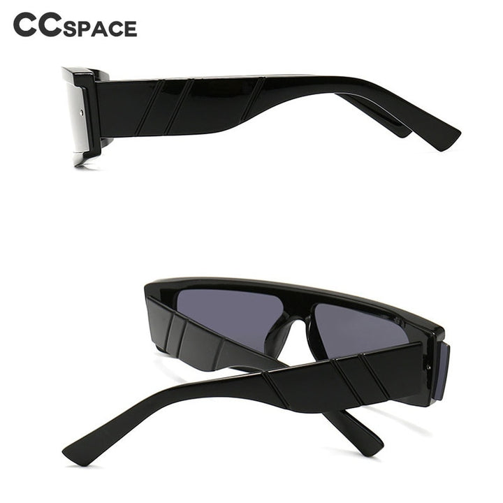 CCSpace Unisex Full Rim Square Resin One Lens Steam Punk Frame Sunglasses 46532 Sunglasses CCspace Sunglasses   