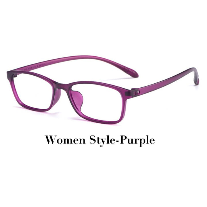 Hotochki Unisex Full Rim TR-90 Resin Frame Eyeglasses X1x2 Full Rim Hotochki WomenStyle-Purple  