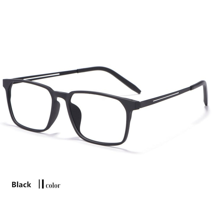 Yimaruili Unisex Square Eyeglasses Ultra Light Pure Titanium 8878 8g Frame Yimaruili Eyeglasses Black  