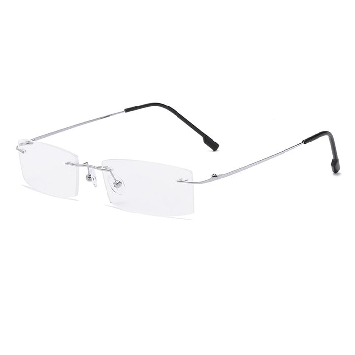 Zirosat 522 Unisex Eyeglasses Memory Titanium Rimless Rimless Zirosat silver  