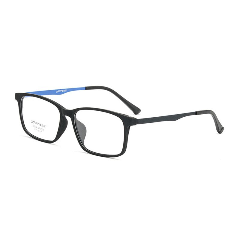 Hotony Unisex Full Rim Square TR 90 Resin B Titanium Frame Eyeglasses 9829 Full Rim Hotony Blue  