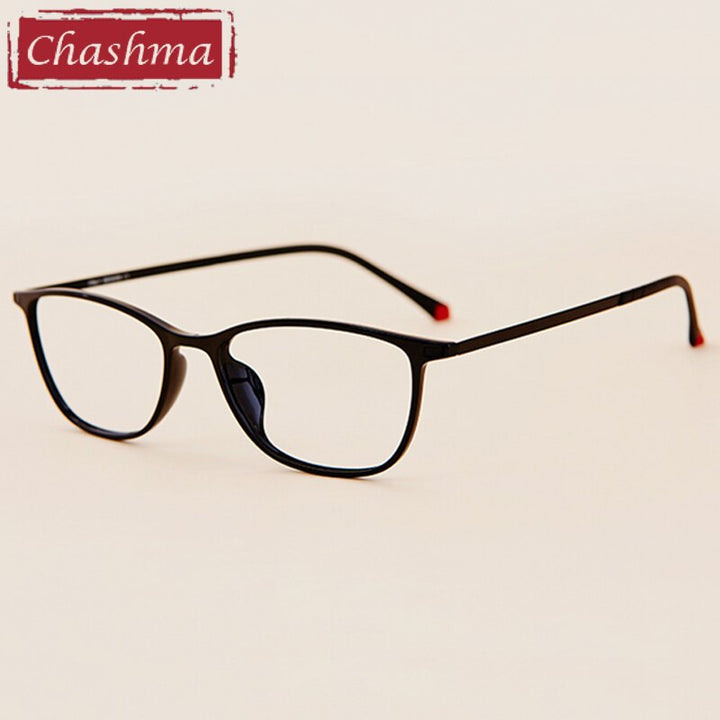 Unisex Full Rim Titanium Frame Eyeglasses 11144 Full Rim Chashma Bright Black  