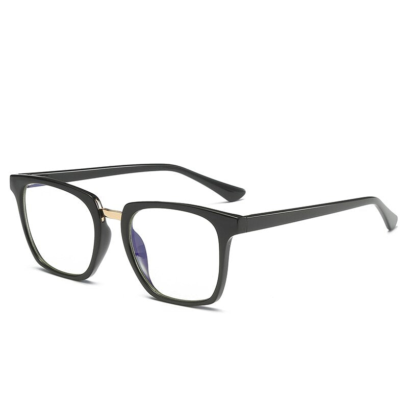CCSpace Unisex Full Rim Square Cat Eye Tr 90 Titanium Frame Eyeglasses 46909 Full Rim CCspace C1Black  