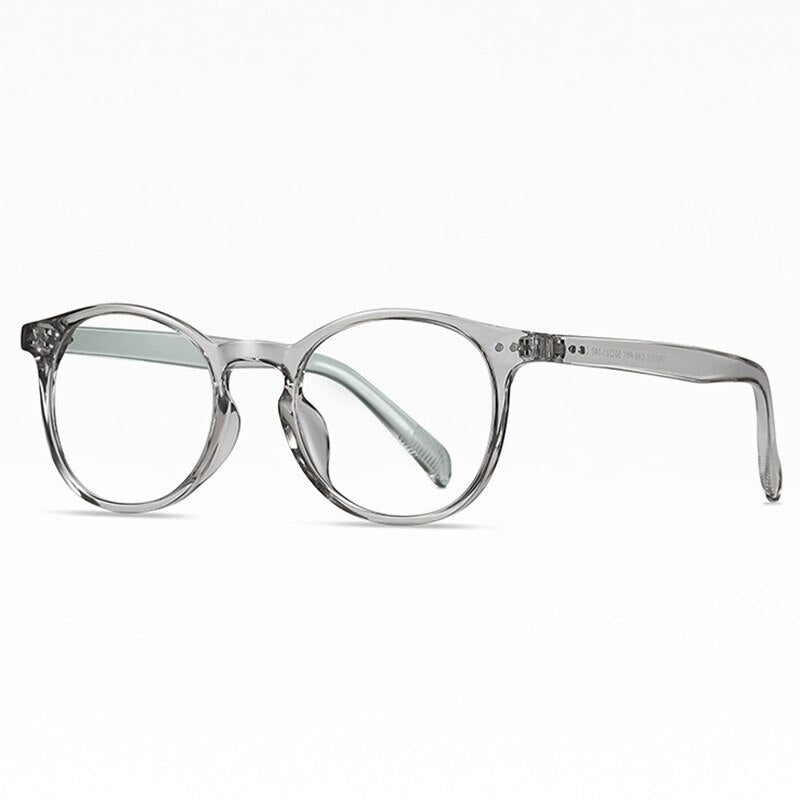 Hotochki Unisex Full Rim TR-90 ResinFrame Eyeglasses 2301 Full Rim Hotochki Transparent Gray C25  