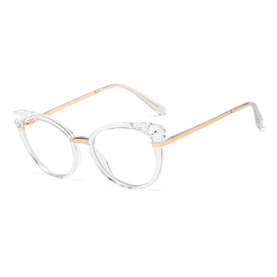 Ralferty Women's Glasses Frames Luxury Brand Designer Cat Eye Glasses Eyeglasses Frame Frame Ralferty C1 Transparent  