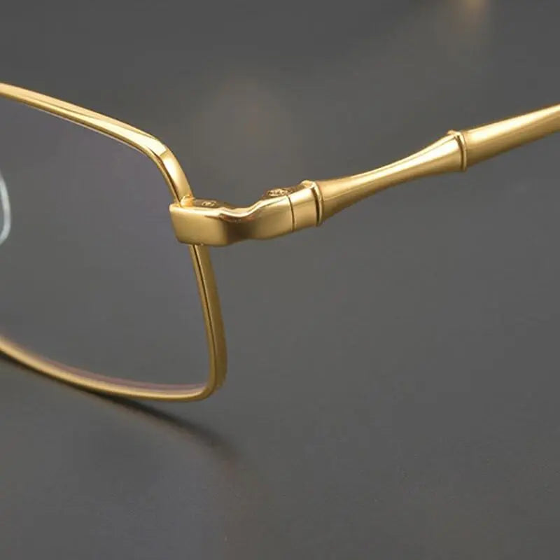 Cubojue Men's Full Rim Square Titanium Reading Glasses | FuzWeb