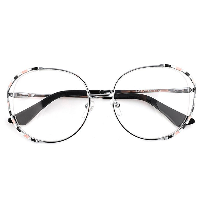 Laoyehui Women's Eyeglasses Alloy Frame Oversize Round 18032 Frame Laoyehui C2  