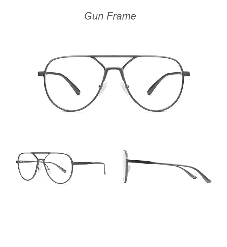 Hdcrafter Unisex Full Rim Square Round Aluminum Magnesium Alloy Frame Eyeglasses 8685 Full Rim Hdcrafter Eyeglasses   