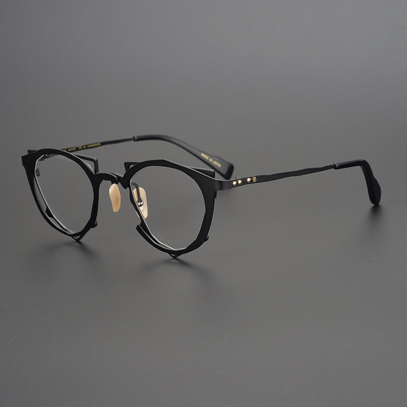 Gatenac Unisex Full Rim Triangle Alloy Frame Eyeglasses Gxyj535 Full Rim Gatenac   