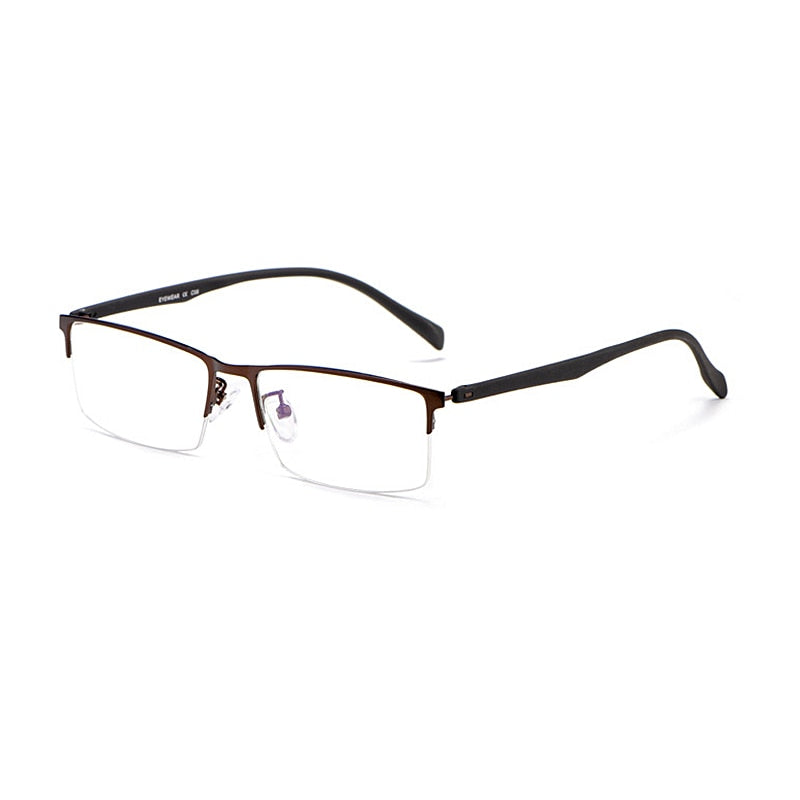 Yimaruili Men's Semi Rim Alloy Frame Eyeglasses 89032 Semi Rim Yimaruili Eyeglasses   