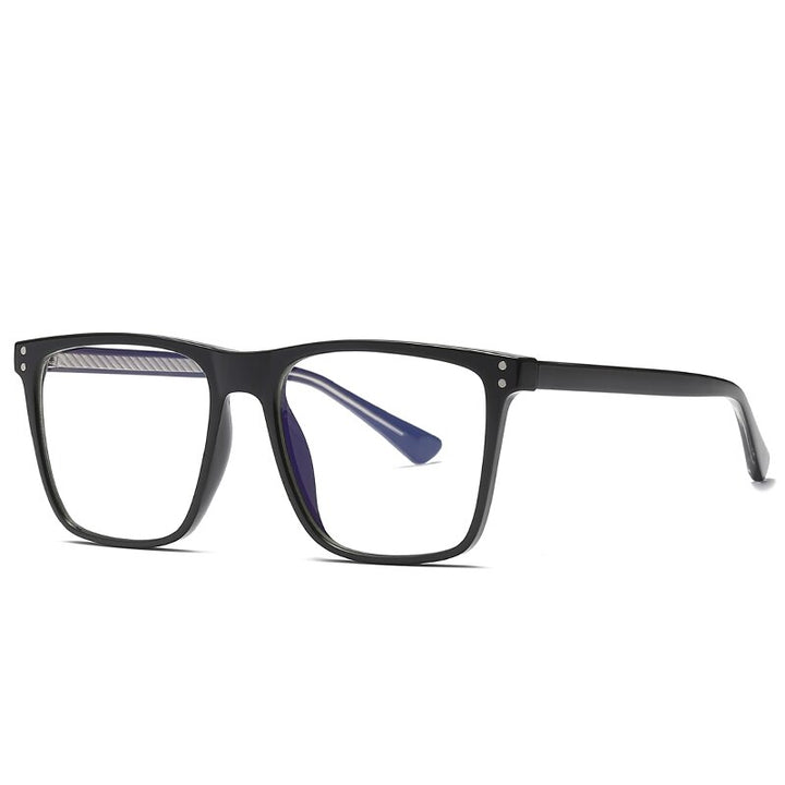 Hotochki Women's Full Rim Square TR-90 Resin Frame Eyeglasses 2023 Full Rim Hotochki Bright Black  
