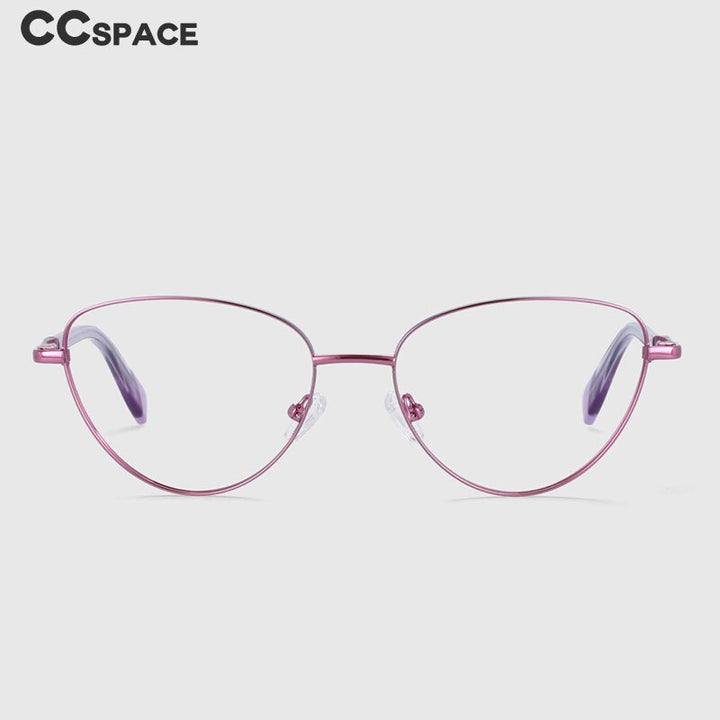 CCSpace Women's Full Rim Cat Eye Alloy Frame Eyeglasses 53997 Full Rim CCspace   
