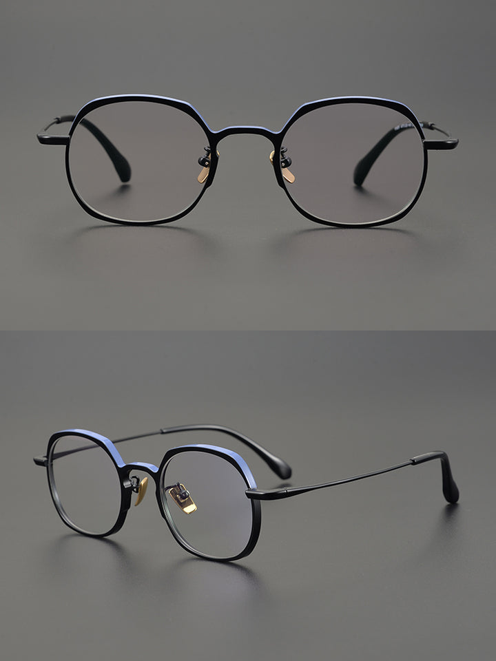 Gatenac Unisex Full Rim Square Titanium Frame Eyeglasses Gxyj700 Full Rim Gatenac   