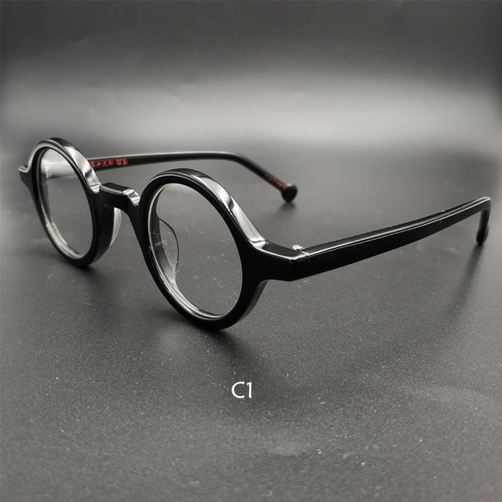 Unisex Retro Small Round Eyeglasses Acetate Frame 916 Frame Yujo C1 China 