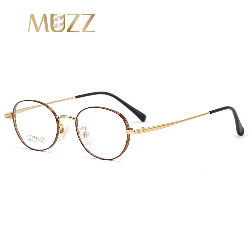 Muzz Unisex Full Rim Square Oval Titanium Frame Eyeglasses Mk5015 Full Rim Muzz   