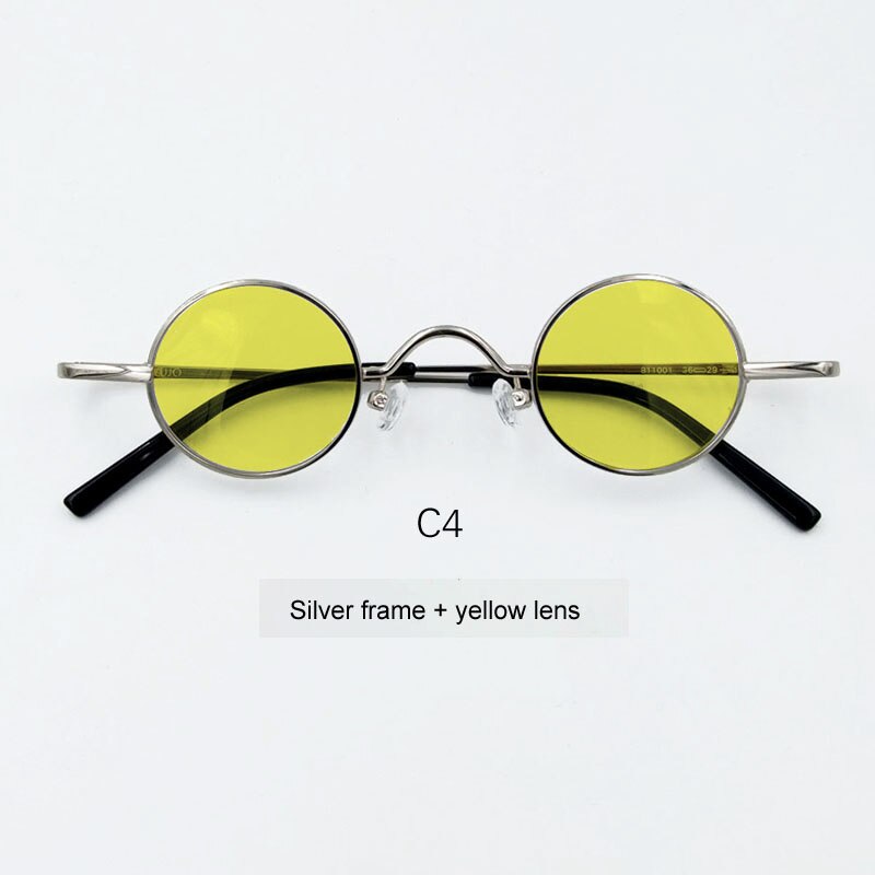 Unisex Small Round Full Rim Alloy Frame Polarized Lens Sunglasses Sunglasses Yujo C4 China 