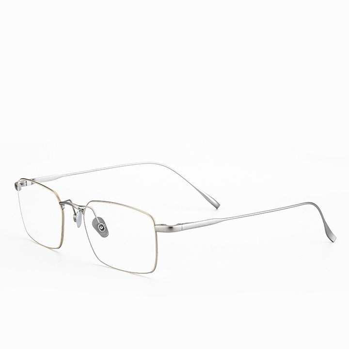 Yimaruili Men's Full Rim Titanium Alloy Frame Eyeglasses SC10T Full Rim Yimaruili Eyeglasses SILVER  