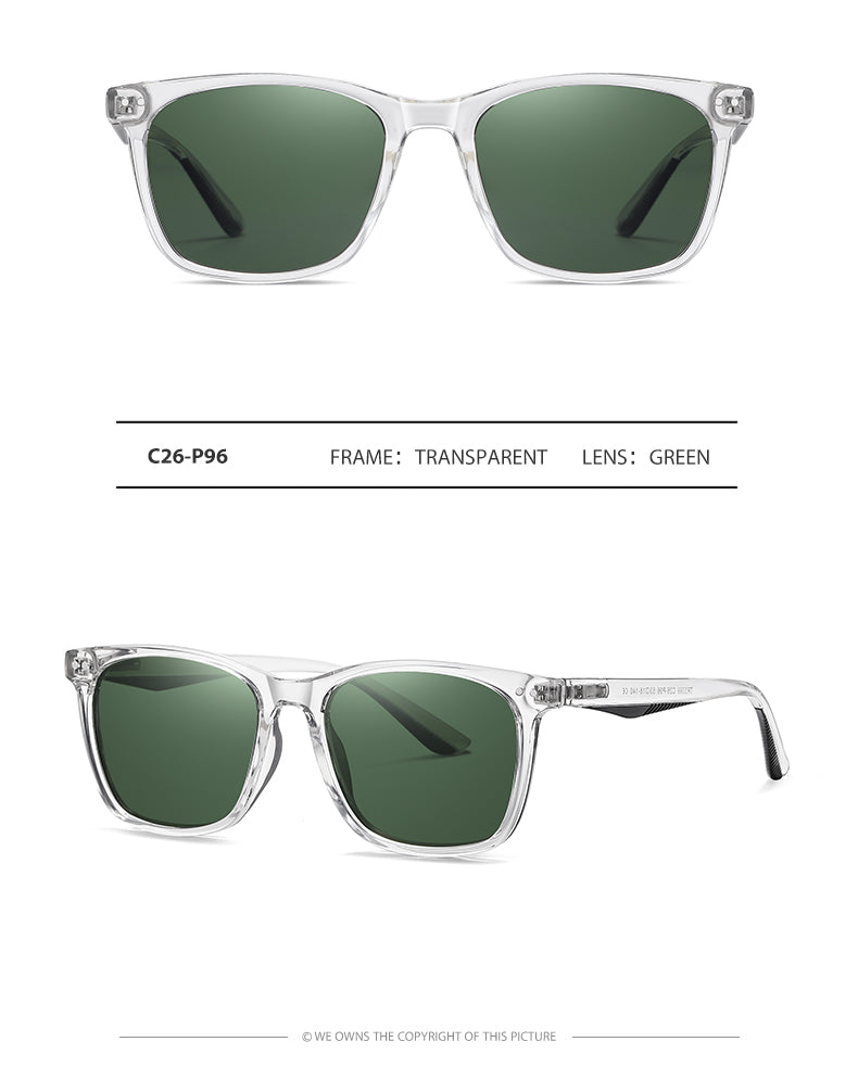 Lm Unisex Full Rim Square TR 90 Titanium Frame Polarized
