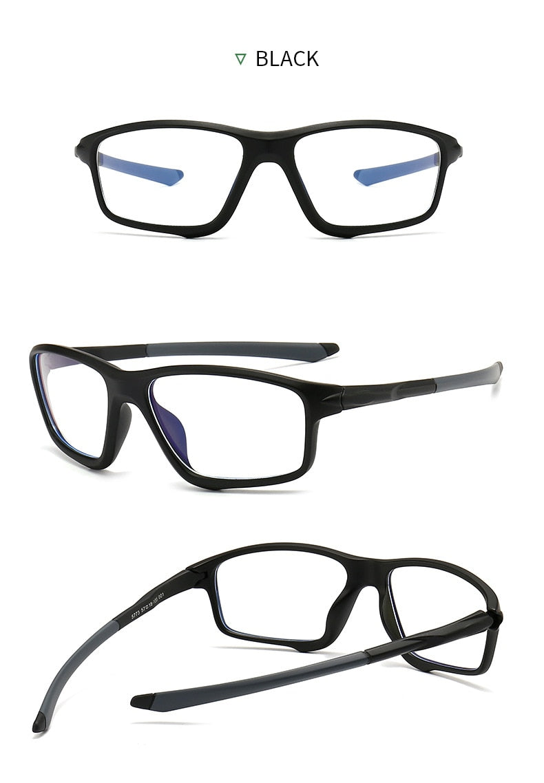 Yimaruili Men's Full Square Rim TR 90 Resin Sport Frame Eyeglasses TR5773 Sport Eyewear Yimaruili Eyeglasses   