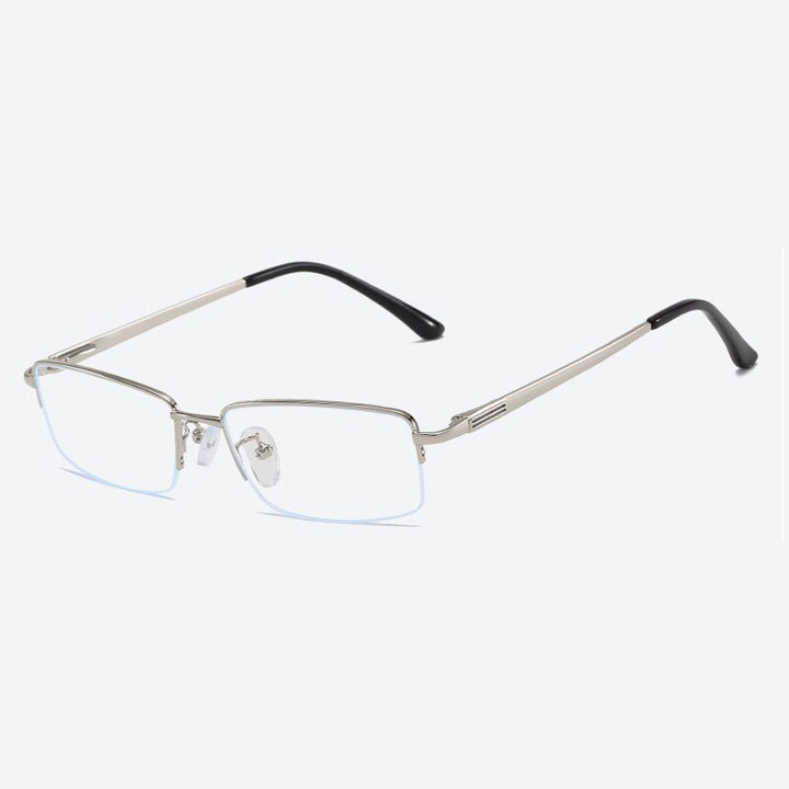 Handoer Unisex Semi Rim Rectangle Alloy Eyeglasses Semi Rim Handoer   