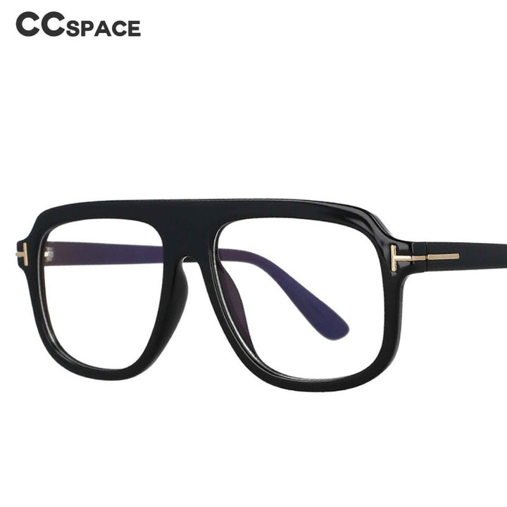 CCSpace Unisex Full Rim Square Tr 90 Titanium Frame Eyeglasses 53116 Full Rim CCspace   