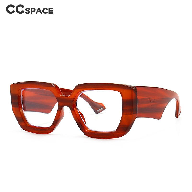 CCspace Unisex Full Rim Cat Eye Resin Alloy Frame Eyeglasses 46357p Full Rim CCspace   