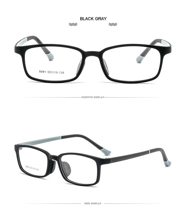 Aissuarvey Children's Rectangular Full Rim Sports Frame Unisex Eyeglasses 8091 Sport Eyewear Aissuarvey Eyeglasses   