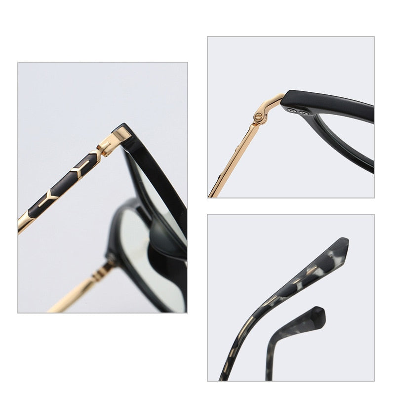 Hotony Women's Full Rim Cat Eye TR 90 Resin Alloy Frame Eyeglasses Tr2332 Full Rim Hotony   