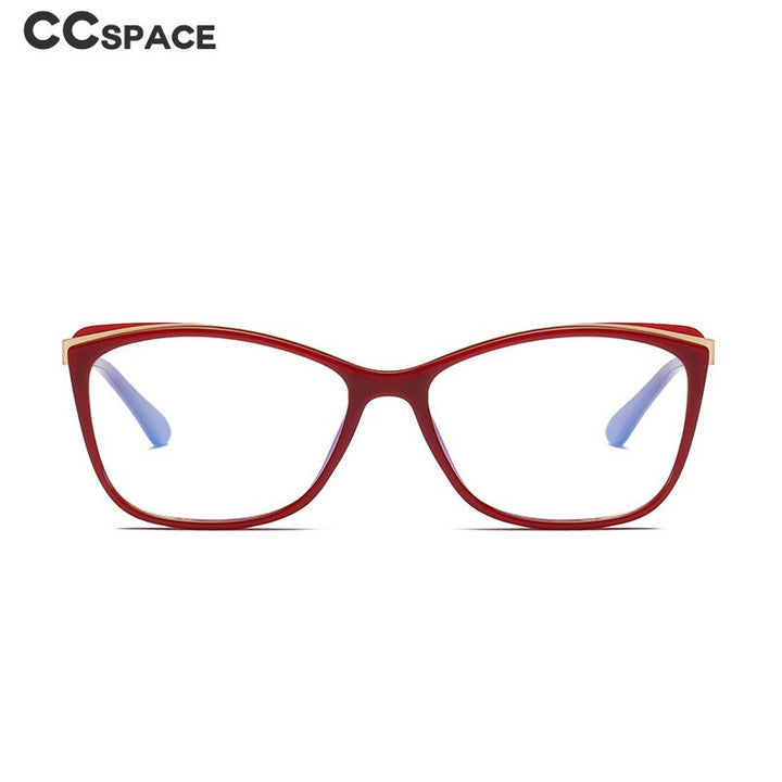 CCspace Women's Full Rim Rectangle Cat Eye Frame Eyeglasses 49399 Full Rim CCspace   