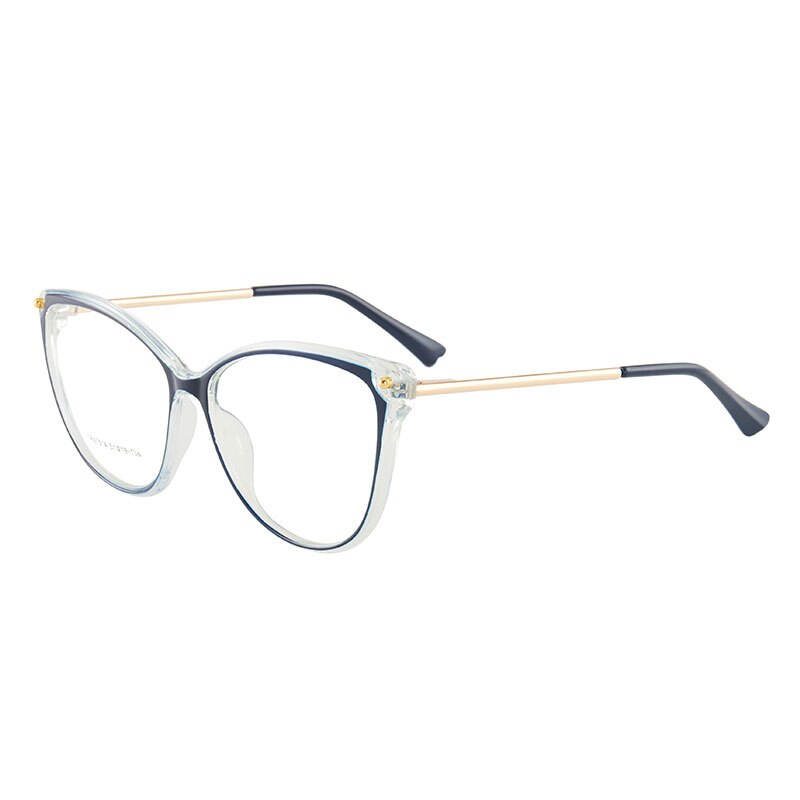 Hotony Women's Full Rim TR 90 Resin Cat Eye Frame Eyeglasses 7014 Full Rim Hotony Blue  