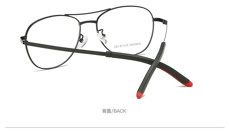 Unisex Full Rim Double Bridge Alloy Frame Eyeglasses Kw0009 Full Rim Bclear   