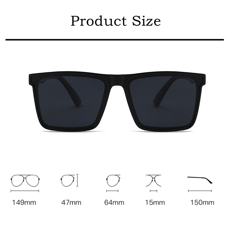 KatKani Men's Full Rim TR 90 Resin Square Frame Polarized Sunglasses K808 Sunglasses KatKani Sunglasses   