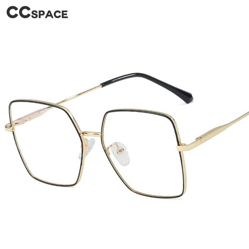 CCSpace Unisex Full Rim Square Alloy Frame Eyeglasses 48241 Full Rim CCspace   