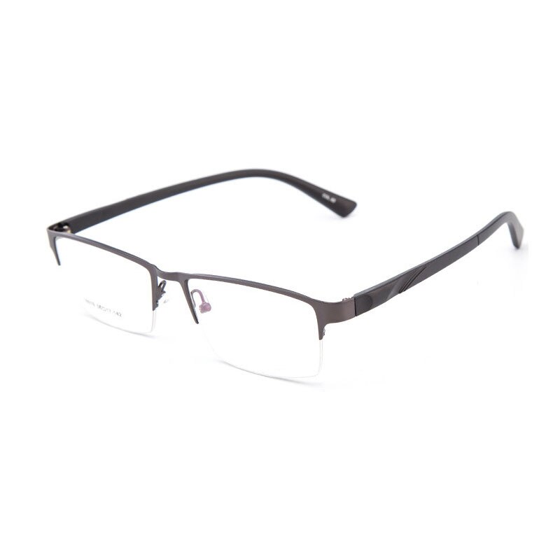 Hotochki Unisex Semi Rim Alloy Frame Eyeglasses 16019 Semi Rim Hotochki gray  