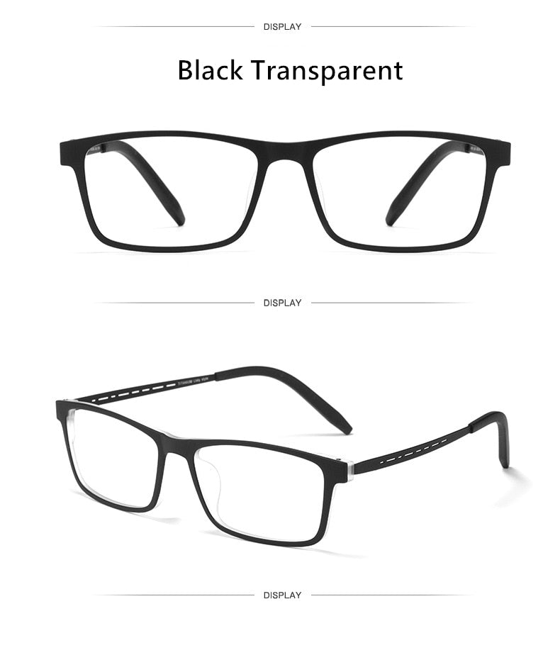 Yimaruili Unisex Full Rim Titanium Square Frame Eyeglasses 8822T Full Rim Yimaruili Eyeglasses   